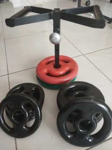 Kit kettlebell ajustável + pesos 