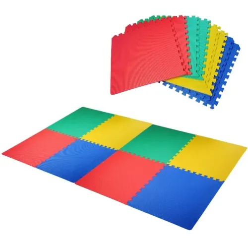 puzzles foaming piso para crianças amarelo vermelho azul 48x39x02