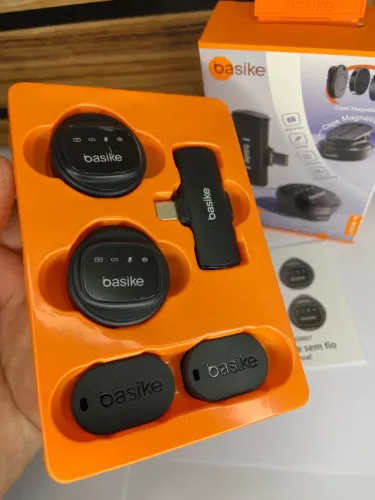 Microfone de Lapela Sem Fio Tipo C - BASIKE - Ba-MIC0007 an4