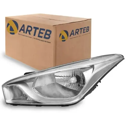 FAROL H4 LADO ESQUERDO MOLDURA METALIZADA HB20 HB20S 12>19 ARTEB