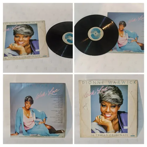 LP em Vinil - Single<br>Dionne Warwick.<br>" WHITH LOVE"