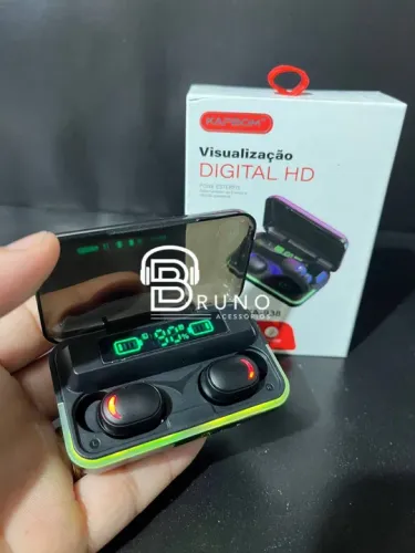 Fone de Ouvido Bluetooth com Display Digital - Novo
