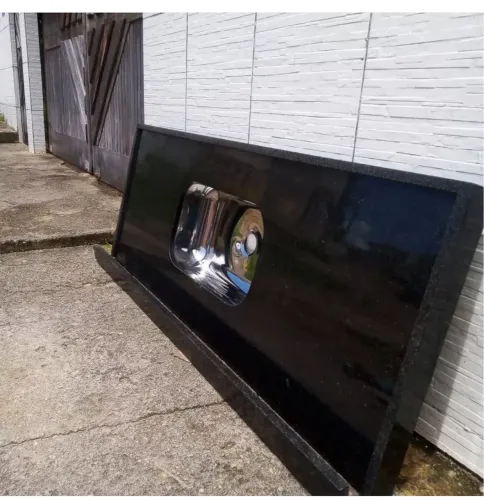 Pia para cozinha preta nova *86