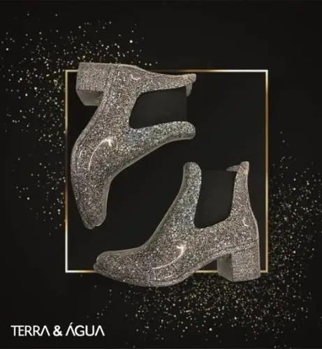 Bota galocha Brilho - Terra e água