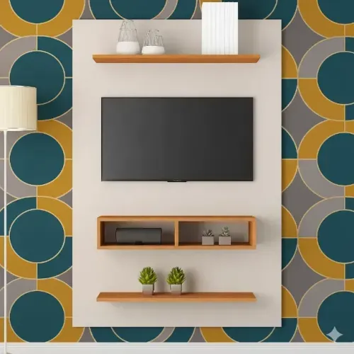 PAINEL Byte Viero Off white Mel Que Suporta Até 43 Polegadas 