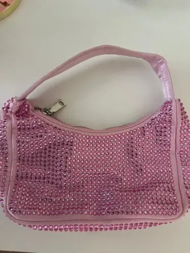 Bolsa rosa de ombro 