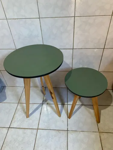 Jogo de mesas decorativas para festas ou decoração 