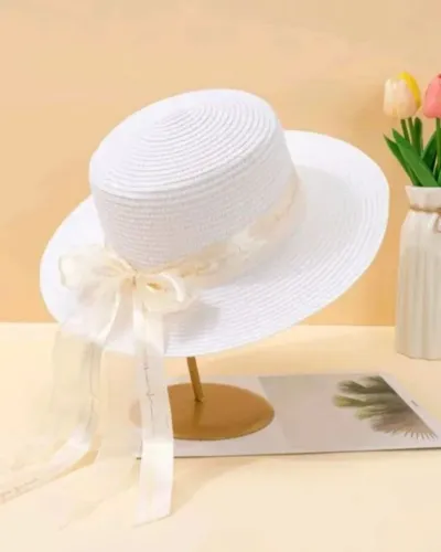 Chapéu de Sol Feminino de Palha - Novo