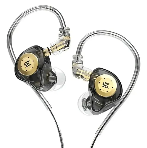 Fone De Ouvido Kz Edx Pro In-near Com Microfone Dj Gamer Cor Preto