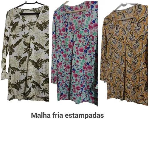 BLUSAS MALHA FRIA Lote com 7