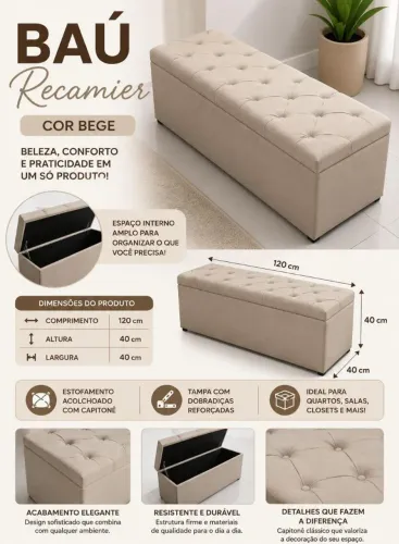 Vendo Baú Recamier