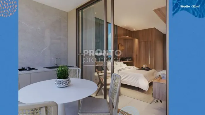 Flat com 1 quarto em Carneiros