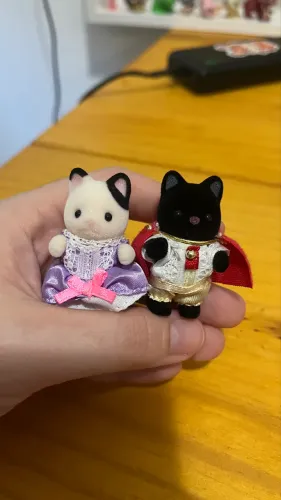 Bebês gato tuxedo sylvanian families
