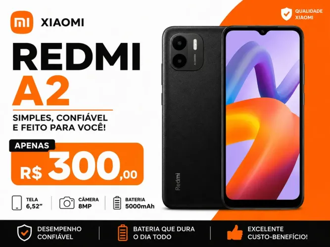 Xiaomi Redmi A2 64GB Preto - Excelente Estado
