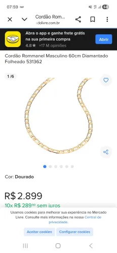 Cordão masculino 