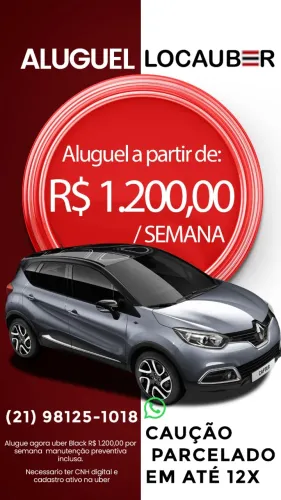 LOCAUBER.COM Locação Alugo Aluguel carro Uber BLACK / CONFORT - 99 PLUS / POP COM GNV