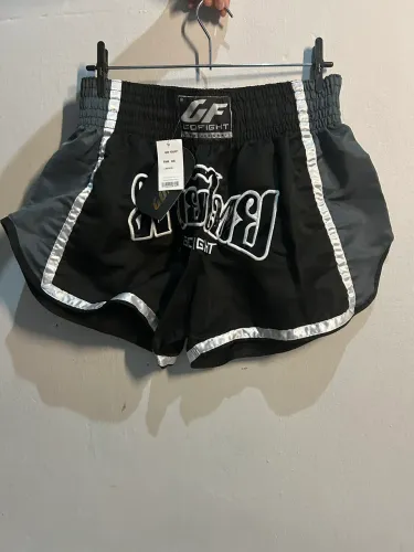 SHORT MUAY THAI CINZA/PRETO GG