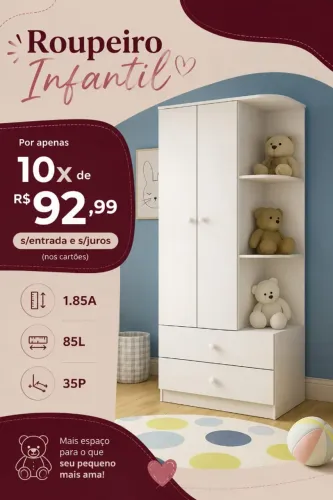 Closet infantil em mdf 