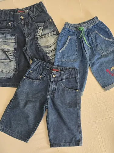 Kit bermudas Jeans menino T 6