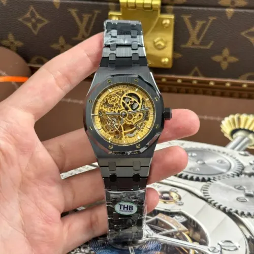 Relógio Audemars Piguet Royal Oak Ref:15416 com mostrador esqueletizado, em cerâmica preta