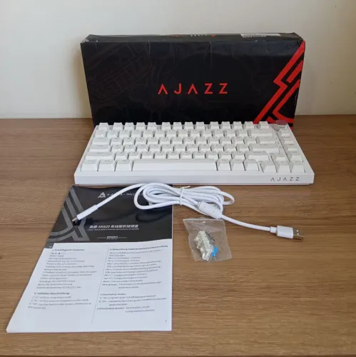 Teclado Mecânico 75% AJazz AK820 (Switch Blue) - Novo, Lacrado
