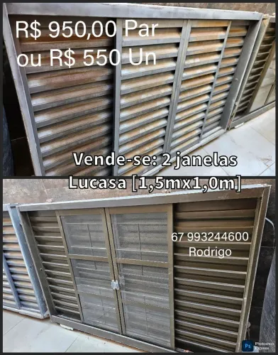 JANELA DE ALUMÍNIO LUCASA 1,50 x 1,00 m - USADA