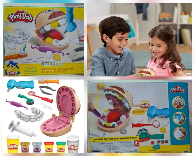 Play-Doh Brincando de Dentista (Tamanho Grande - Modelo F1259) NOVO