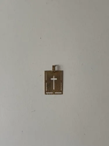 Pingente de cruz de Ouro 18K - 1g