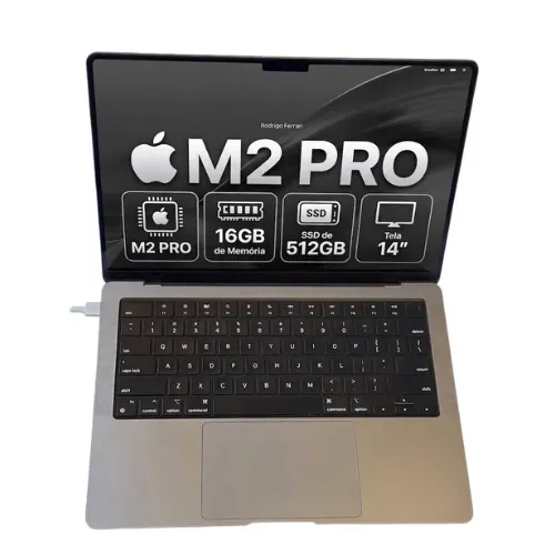 MacBook Pro CHIP M2 PRO 2023 14 Polegadas SSD 512GB 16GB Memória RAM