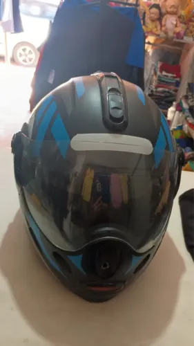Capacete Etcenter Robocop Preto e azul