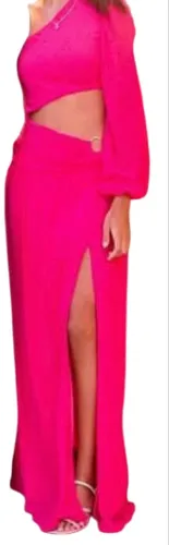 vestido rosa usado 1x