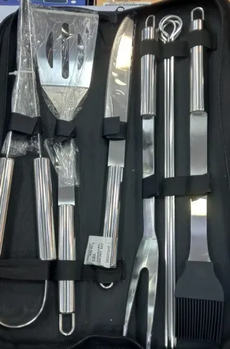 Kit parachurrasco 10 peças + maleta para transportar 