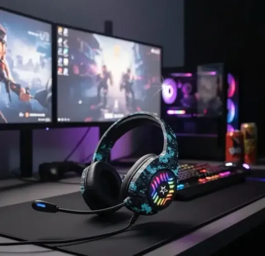 HEADSET GAMER FEIR FR-K30C RGB CAMUFLADO