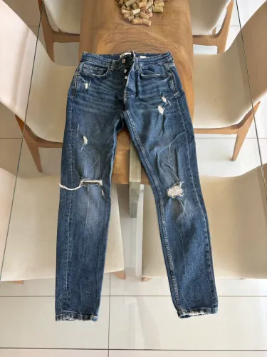 Calça Jeans Zara Man Destroyed Rasgada Masculina - Tam. EUR 42 (40/42 BR)?