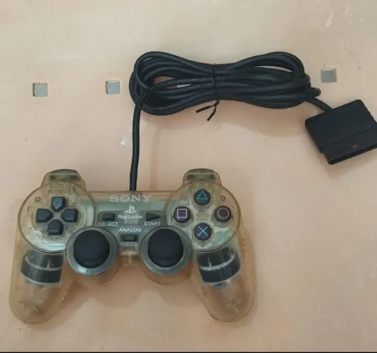 Controle PS2 Modelo Cristal Transparente Original
