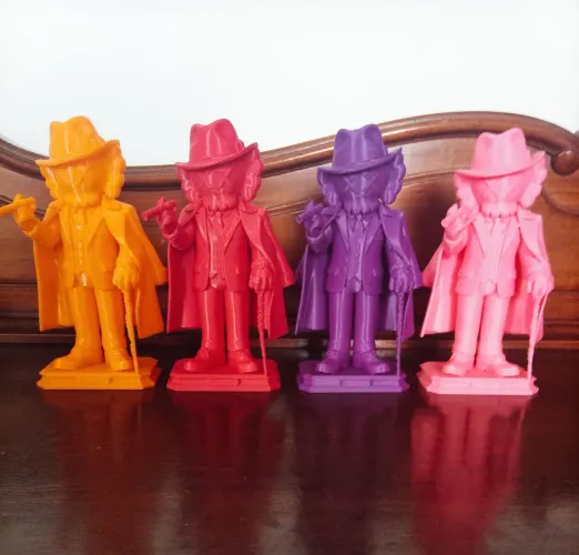 Estatuetas impressão 3D. Estilo Gangster Artista Kaws.