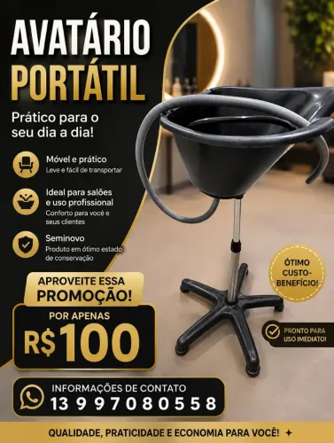 Lavatório móvel , prático estado de novo