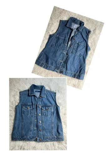 Lote com 2 Coletes Jeans Feminino