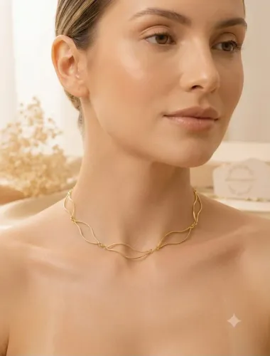 Semi joias banhada a ouro