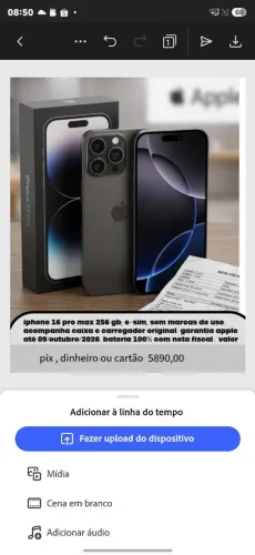 Iphone 16 pro max garantia de fábrica. Bat. 100%