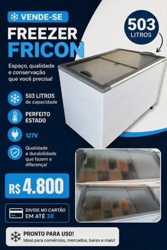 Freezer Fricon Vertical Expositor 503 Litros, 127v