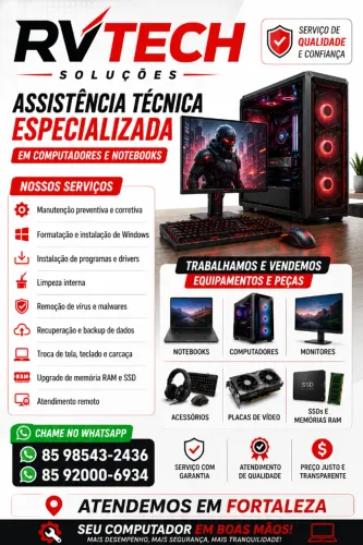 RVTECH Soluções - Assistência Técnica Especializada e Venda de Equipamentos de Informática