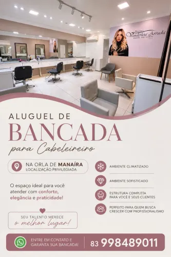 Alugo bancada para cabeleireiro 800,00