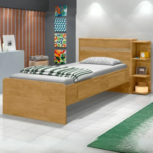 Cama solteiro com baú Jade - ENTREGA HOJE !!! 