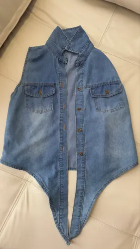 colete feminino jeans p