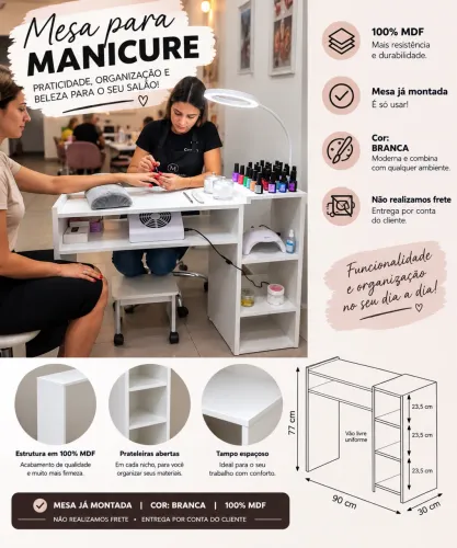 Mesa escrivaninha manicure
