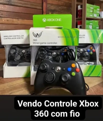 Controle Xbox 360 com fio