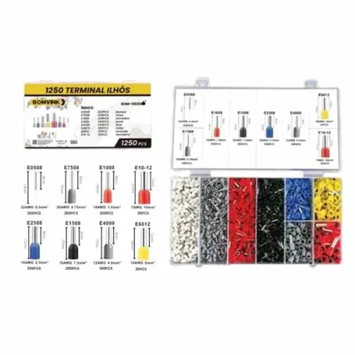 Kit 1250 terminal ilhos