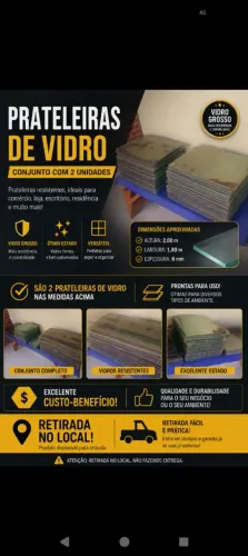 Prateleira de vidro ótimo estado