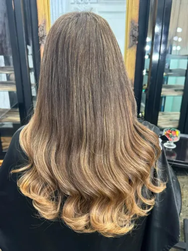 Mega hair Ombré, castanho claro cabelo humano